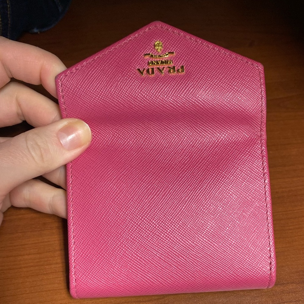 Prada Leather Card Holder - pink - Picture 4 of 5